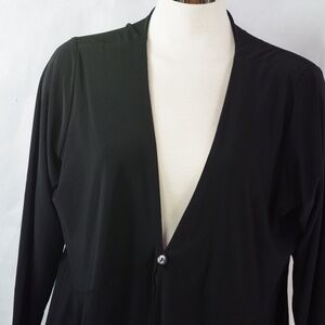 Black Stretch Lycra Summer Long Coverlet SZ 14 Simpli